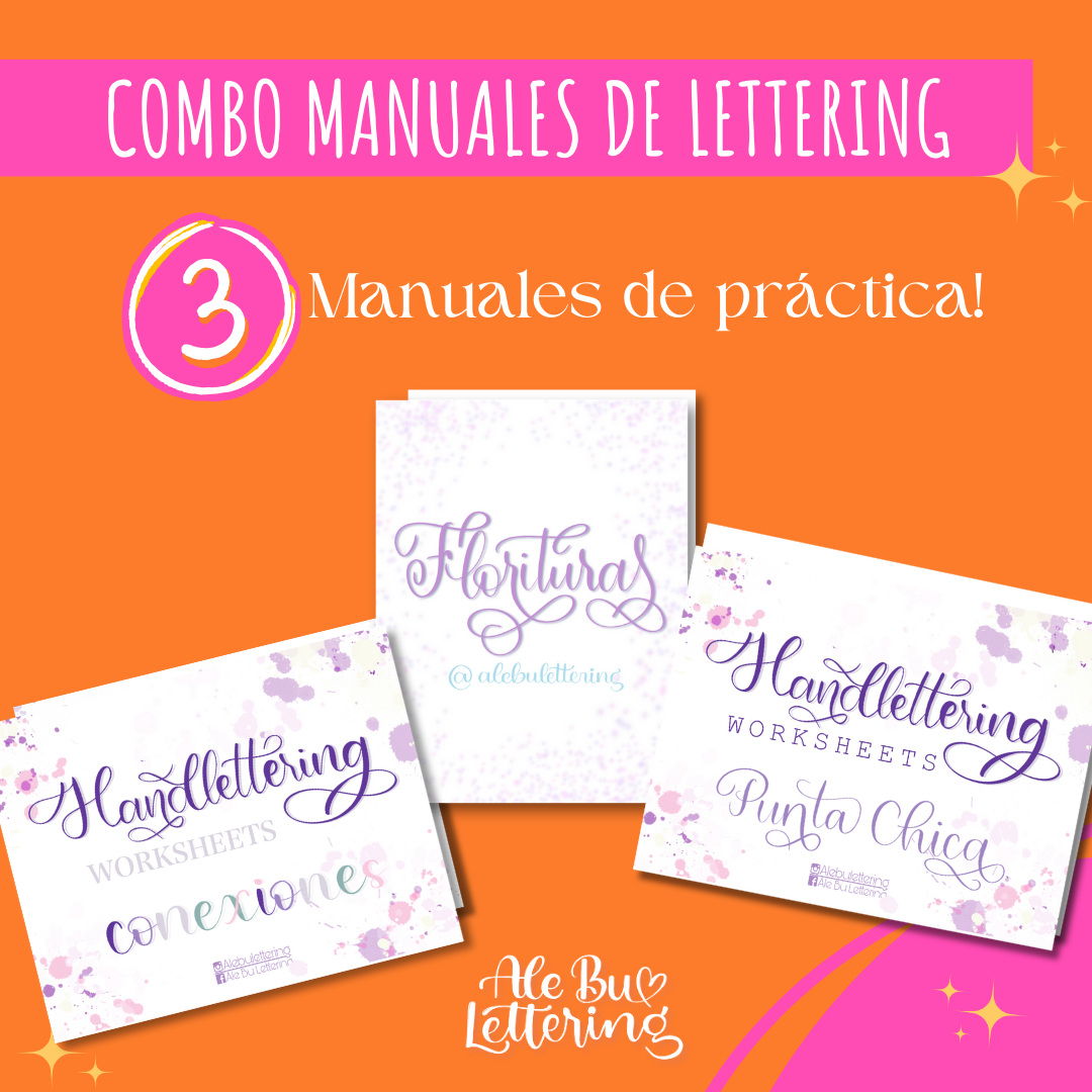 COMBO 3 Manuales de Brushlettering - AleBu Lettering