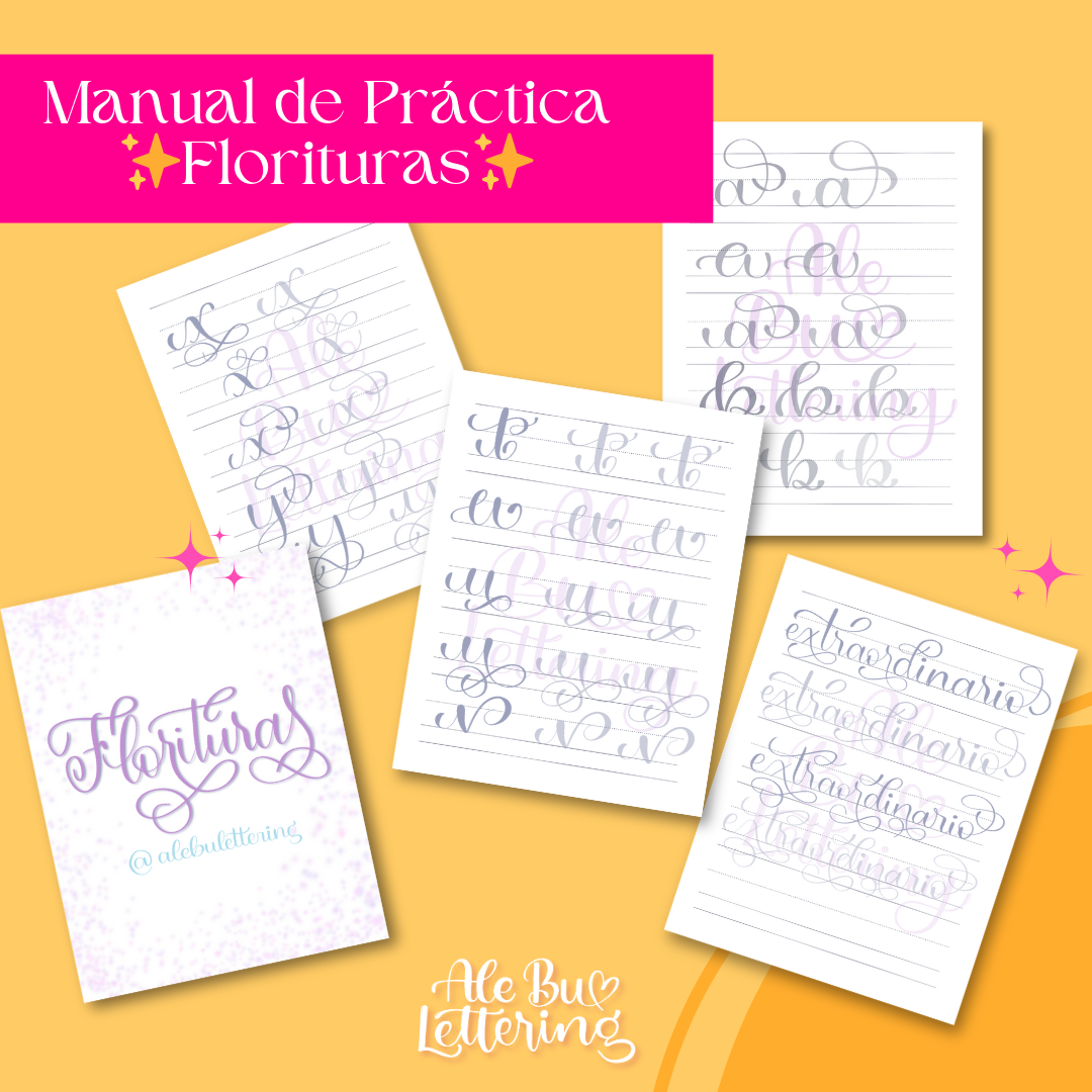 Manual de Brushlettering Florituras - AleBu Lettering