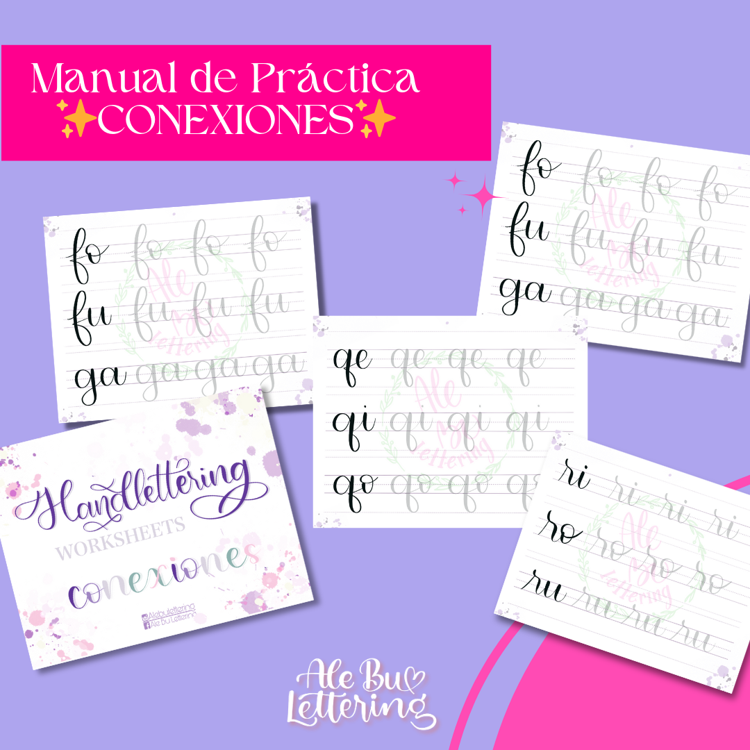 Manual de Brushlettering Conexiones - AleBu Lettering