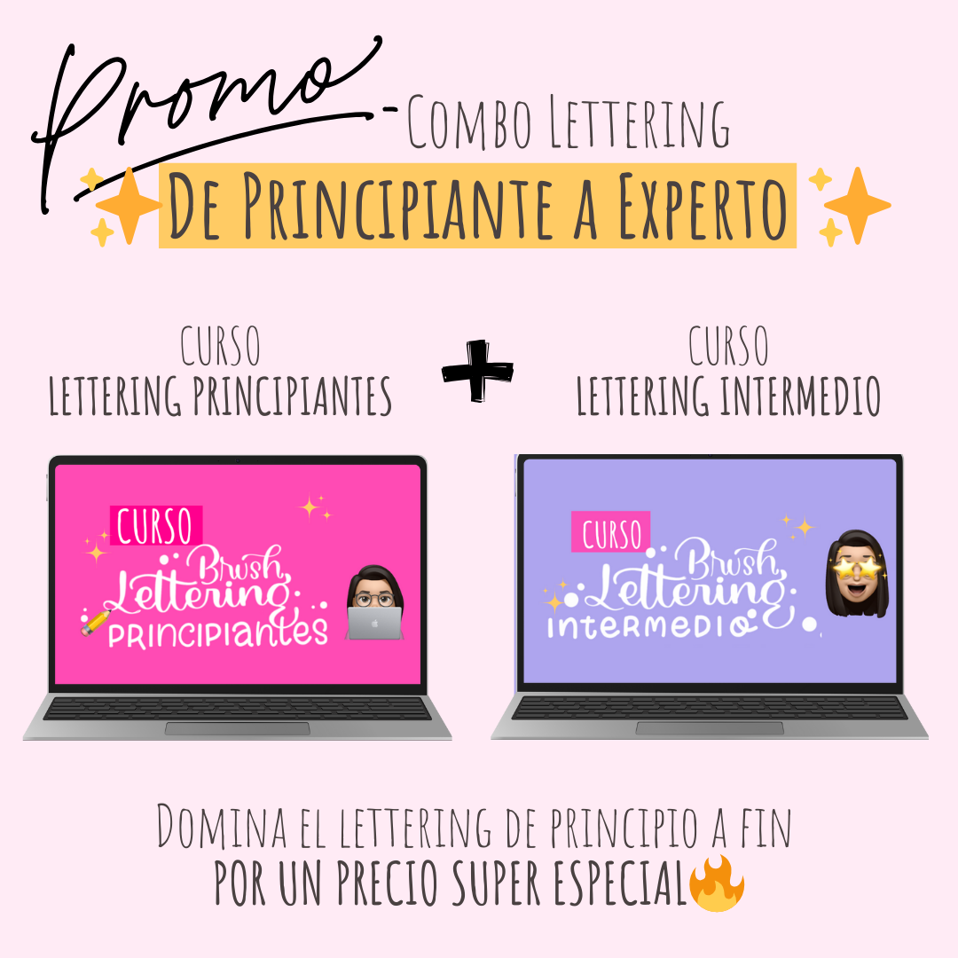✨ Combo de Cursos de Lettering: De Principiante a Experto ✨ - AleBu Lettering