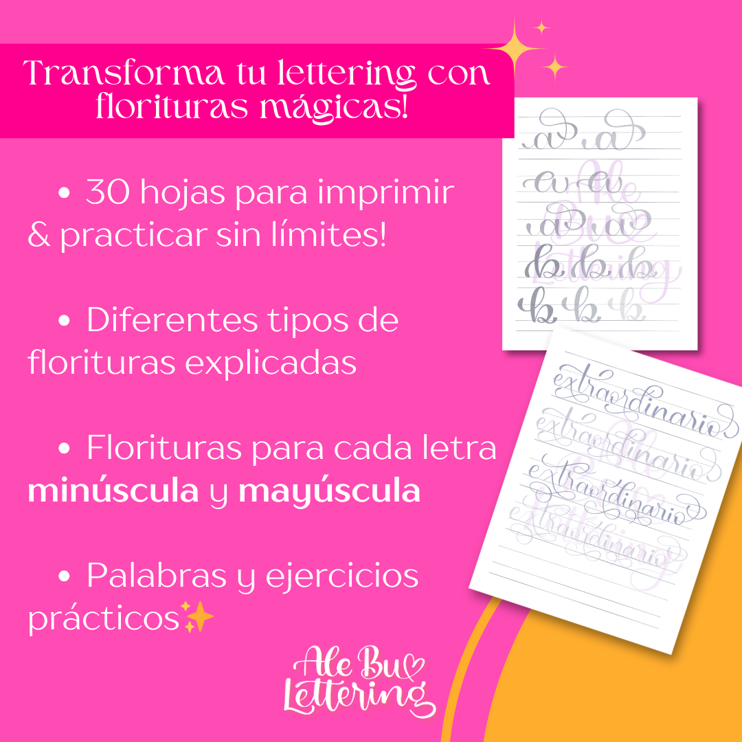 Manual de Brushlettering Florituras - AleBu Lettering