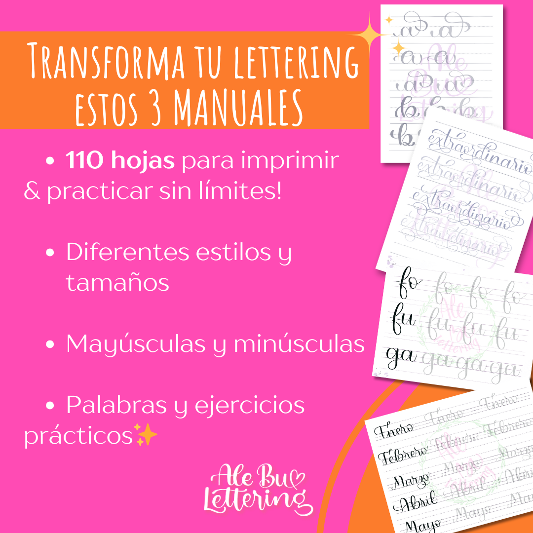 COMBO 3 Manuales de Brushlettering - AleBu Lettering