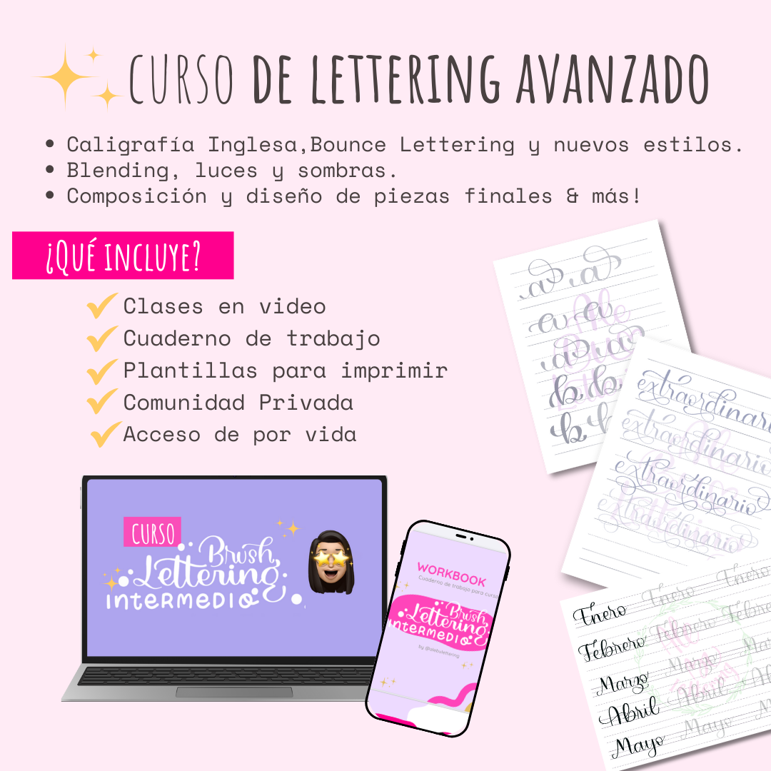 ✨ Combo de Cursos de Lettering: De Principiante a Experto ✨ - AleBu Lettering