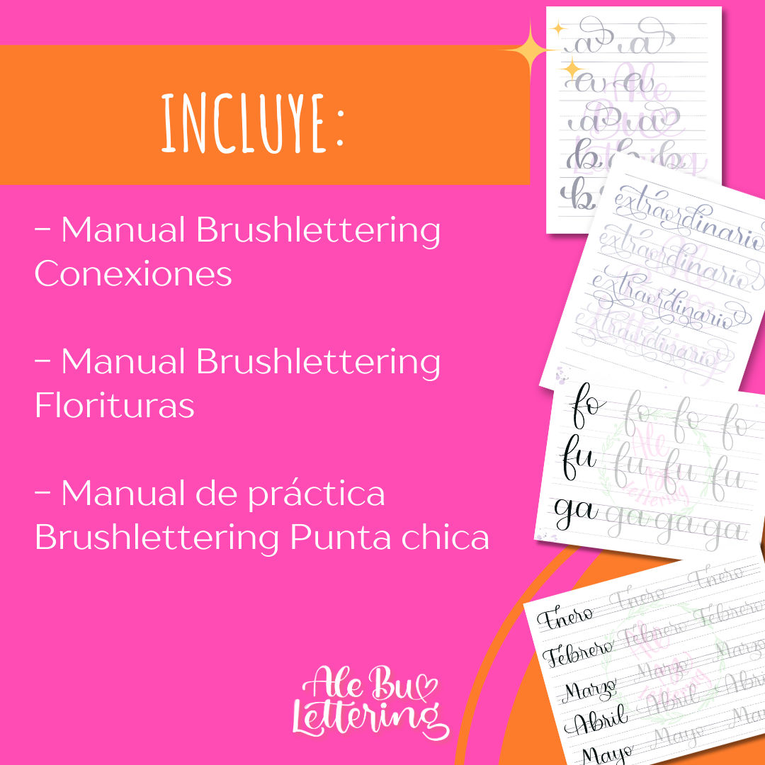 COMBO 3 Manuales de Brushlettering - AleBu Lettering