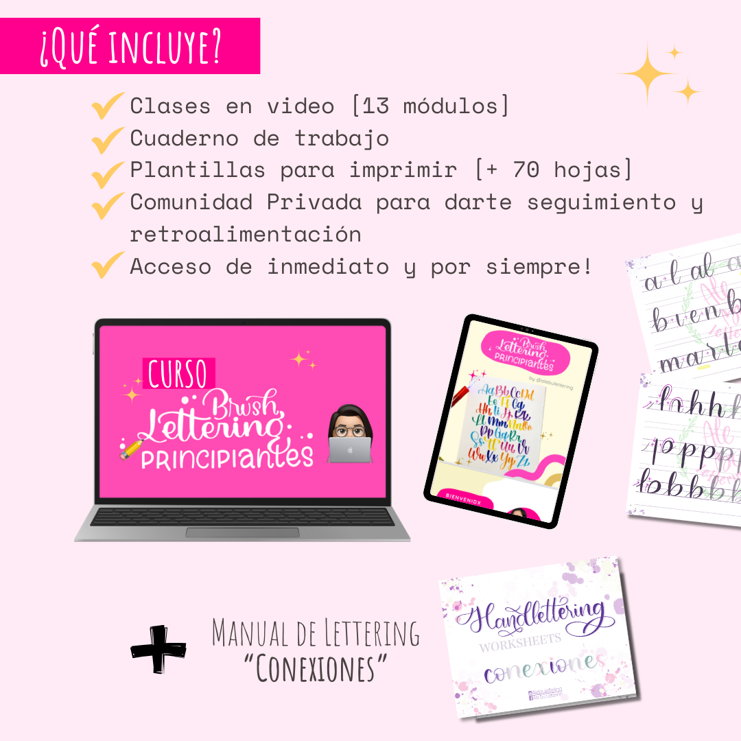 ✨ Combo Lettering: Cajita Feliz + Curso Lettering Principiantes ✨ - AleBu Lettering