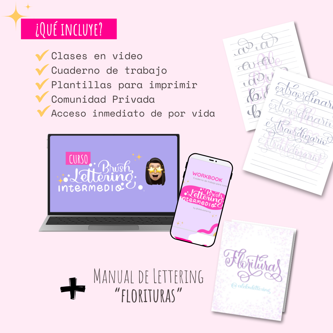 ✨Curso de Lettering Avanzado✨ - AleBu Lettering