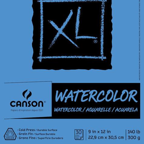 BLOCK CANSON XL WATERCOLOR - Álbum de 30 Hojas de 300g/m² - alebulettering