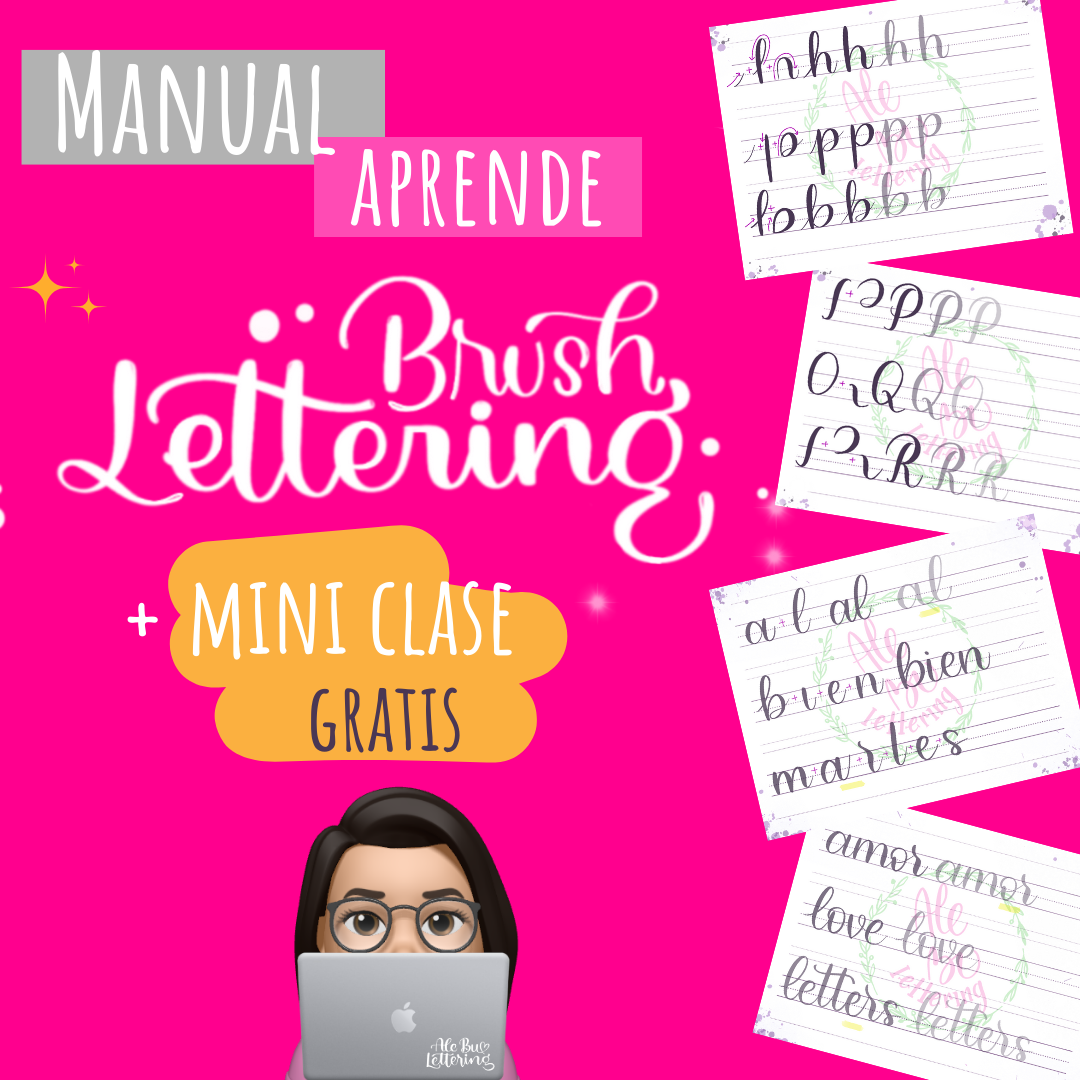 🖋️ Manual "Aprende Lettering" + Mini Clase GRATIS 🎨 - AleBu Lettering